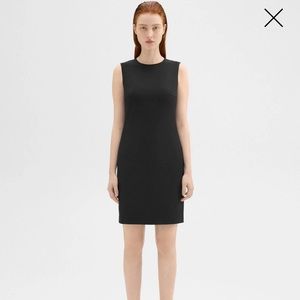 THEORY Black (striped) fitted dress